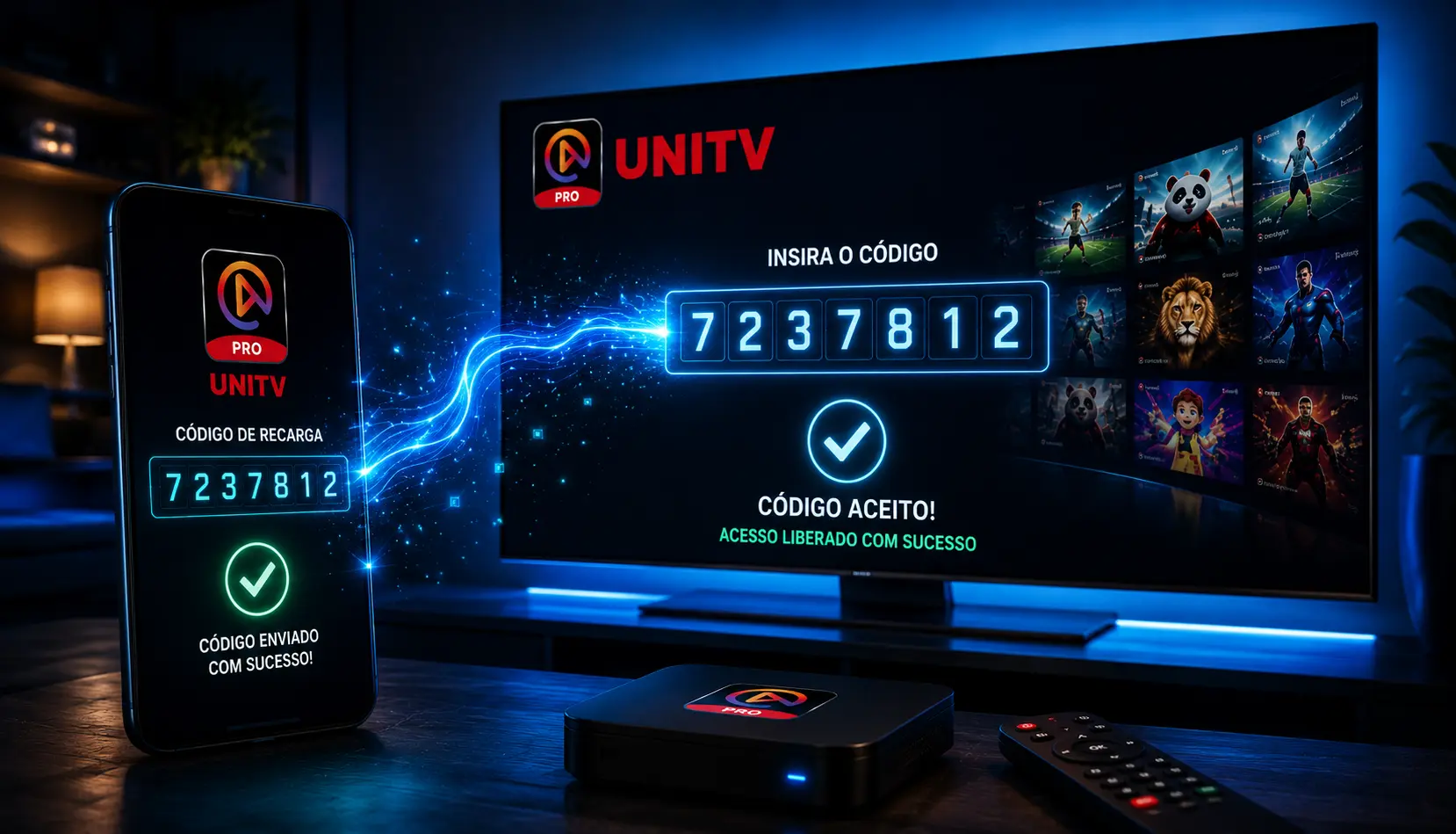 Como resgatar o código UniTV de 16 dígitos no Centro de Resgate